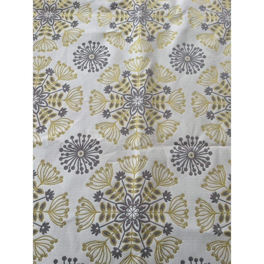Waverly Kaleidoscopic Sterling Yellow‎ Upholstery Fabric Atomic Floral 2.5 yards